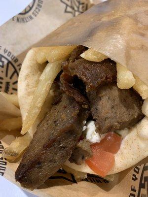 Lamb & beef gyro $10 (no need to order a side of fries!)