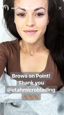 Clients selfies! Microblading