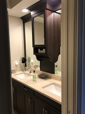 Remodel of Kids' Bathroom. Separated sink area from toilet/bath.