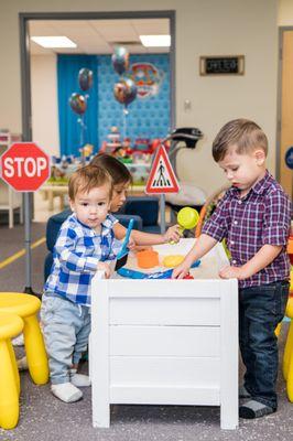 sensory rice table