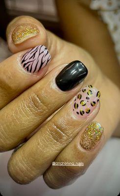 Something different. Cheetah print & tiger lines. Love it!