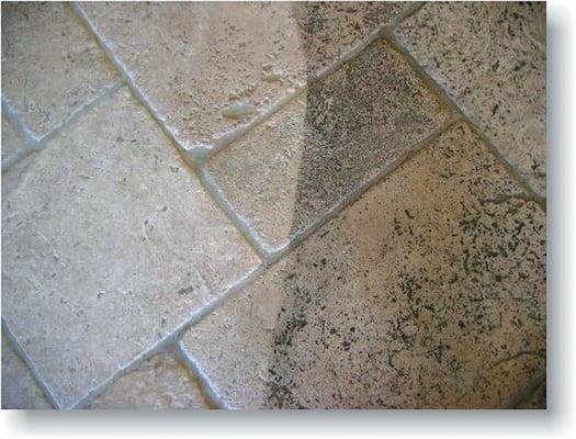 Sears Tile & Grout Cleaning & Sealing Before & After