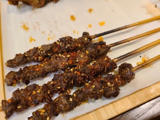 B1. Beef Skewers (comes with 5 but ate one already)