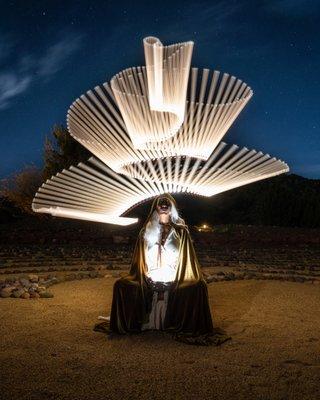 Long exposure light painting shoots available! Capture the energy of the Red Rocks!