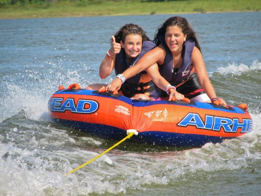 Tubing on Lake Travis at Camp Travis