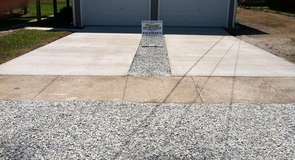 Pleasant Land Service concrete gravel driveway installation repair company Wilmington NC