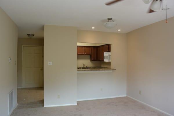 Large living and dining area