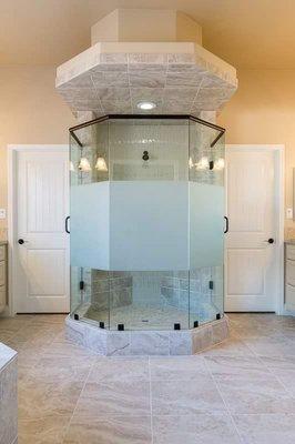 Very elegant custom shower enclosure