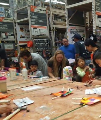 It was so cute to see how excited these kids were to build and paint...today was a fun trip to the store fir my kids