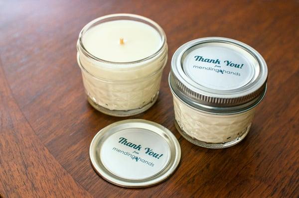 Custom candles made by Sarasota Candle Company!