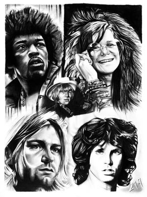 Ryan's portrait works. The 27 club.