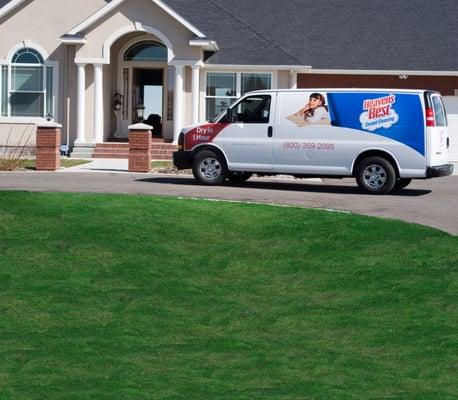 Heaven's Best Carpet Cleaning Work Van