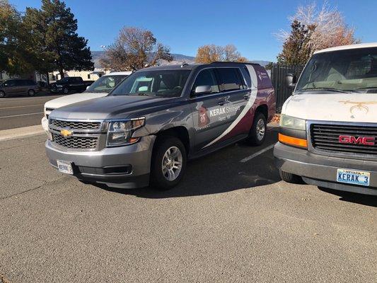 Shriners vehicles parked in front