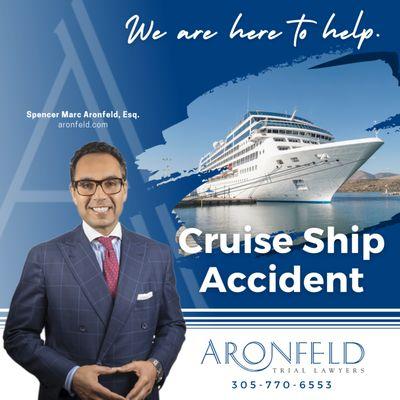 Injured on a Cruise? Aronfeld Trial Lawyers can help. No Recovery, No Fee.