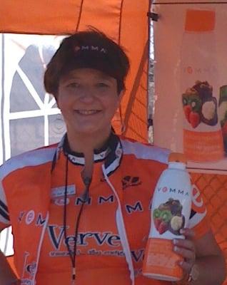 Jette in Vemma gear at Cherries Jubilee