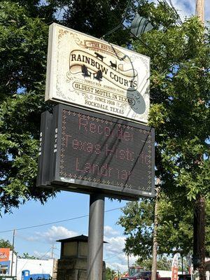 Sign view from the street