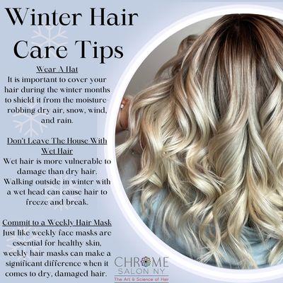 Winter Hair Care Tips www.chromesalonny.com