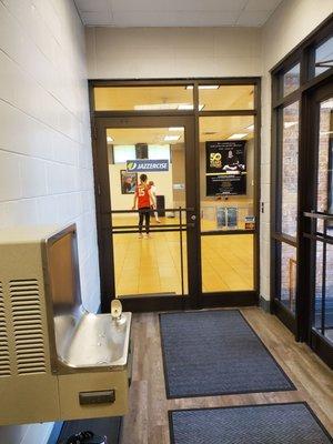 Hallway leading into the studio.