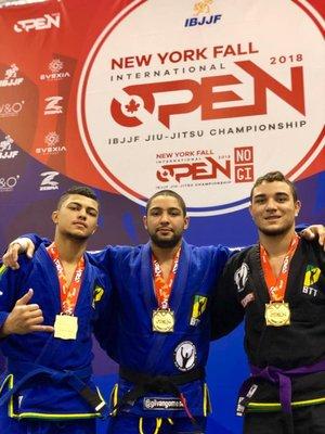 Jiu Jitsu Competitors, Gilvan Gomes, Levi Moura and Gabriel Aguiar Costa competed at the New York Fall International Open IBJJF Championship