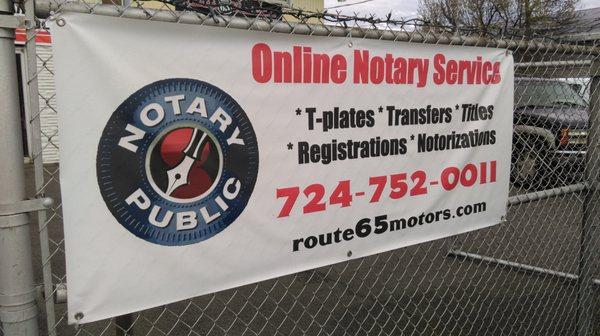 Notary Public & Licensed Penn DOT Title Agent on staff.