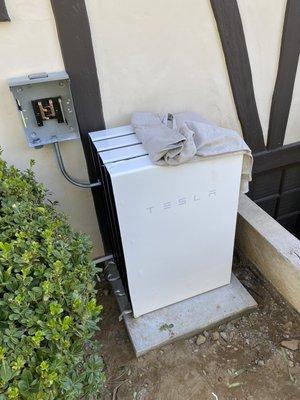 Tesla batteries installed