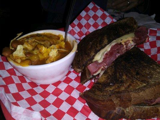 Rueben and Tortilla Soup.