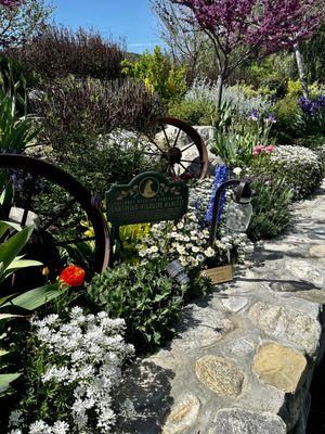 This is near the entrance, beautiful plants along the path.