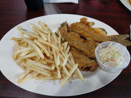 Catfish dinner, crispy and delicious!