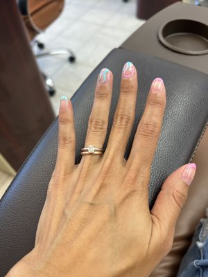 Shellac manicure with design