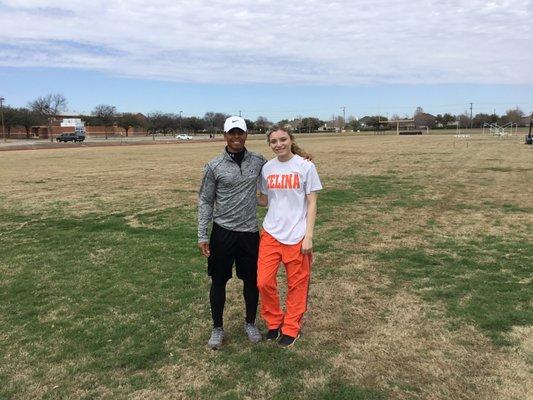 Celina High School Long jumper came in for some training.  Coats Performance Speed and agility Champaign Illinois