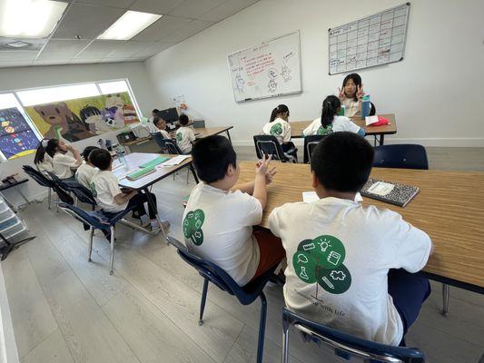 Inside classroom