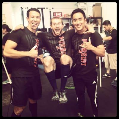 #tbt Cal, Allan, and T-Bo rocking the Pursuit RX shirts after the '13 Games. #freestuff #crossfit #rwscrossfit