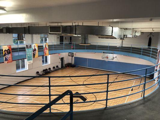 Indoor Track above the Basketball Court