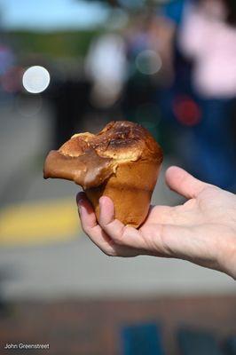 Popover with Maple butter and blueberry jam (not shown here)