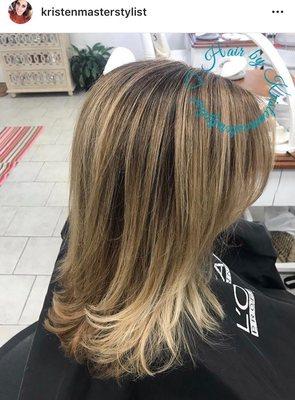 Balayage and color melt by Kristen G