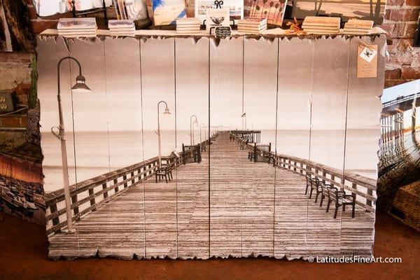 Wooden Pier" printed on Artisan Wood y Steve Munch