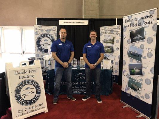 Rob and Matt at the Sacramento Boat Show