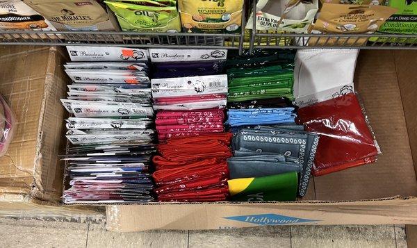 Bandanas in every color. $1.99.