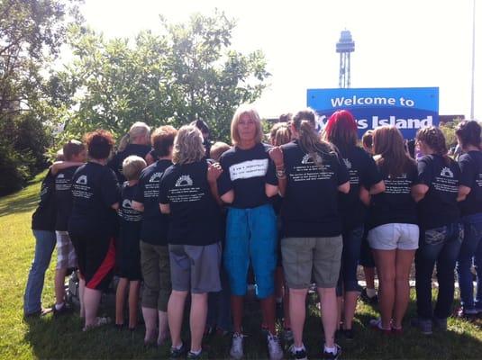 Our Family Development Team with our foster youth during a Summer Camp outing to King's Island.