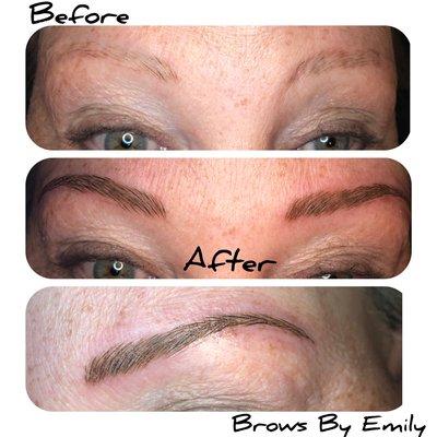 Another extremely happy microblading client.