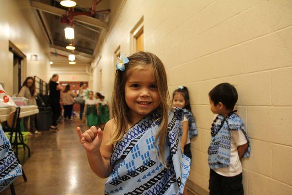 Backstage getting ready for our May Day program