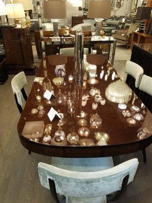 Dining table and chairs. We deliver these to our customers