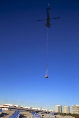 Commercial HVAC change-out done!! With a little help from a pilot and his helicopter.