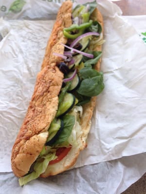 My favorite Subway lunch. Veggie Delite.. ALL of their  breads are fresh baked and delicious..