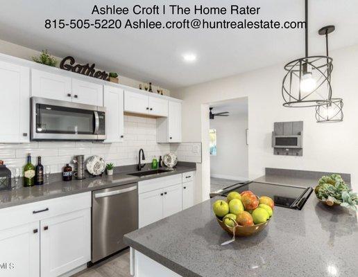 Updated remodeled kitchen Ashlee croft open house realtor the home Rater real estate agent