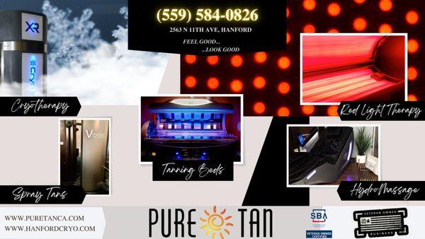 We offer a variety of services to assist with your tanning and wellness needs.