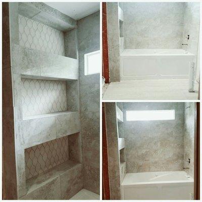 Finished shower & Floor tile