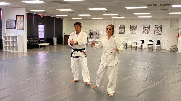 1st stripe white belt for Marcy