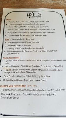 Drinks menu.... Maybe next time as we had a drive to make yet.