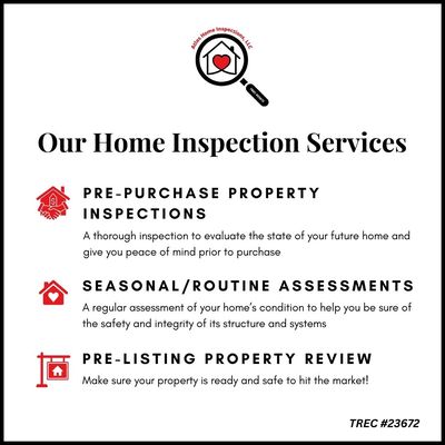 Check out our menu of high-quality home inspections services that will help guarantee the safety and preparedness of your property.